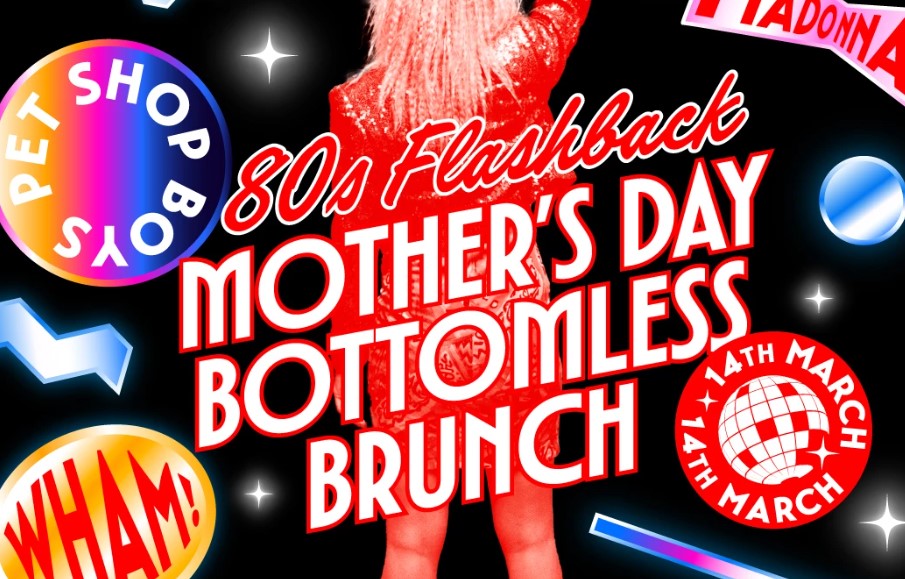 Mothers Day 80s Brunch poster